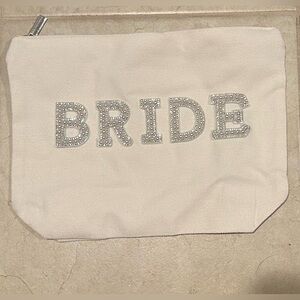 Elegant Cream Bridal Clutch/ makeup bag
